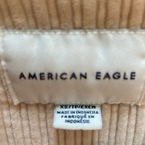 White Corduroy Cropped Button Up - Picture 2 of 3